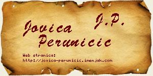 Jovica Peruničić vizit kartica